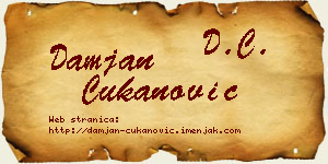 Damjan Čukanović vizit kartica
